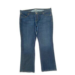 Old Navy The Diva Lowest Tise Bootcut Women's size 20 Dark Blue Denim Jeans